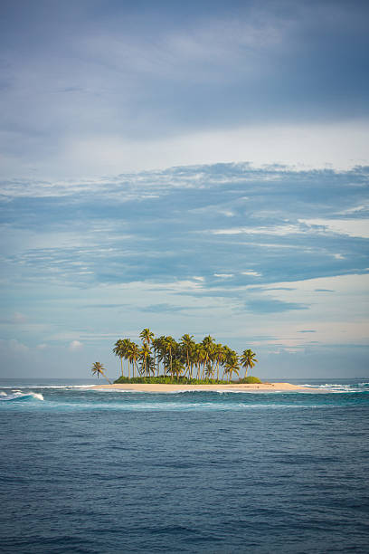 Indonesian island, surrounded by water,  isolated island, Kapulauan Mentawai, located southern part of Sumatra and Indoneasia Ocean.  Surrounded by the forest.  