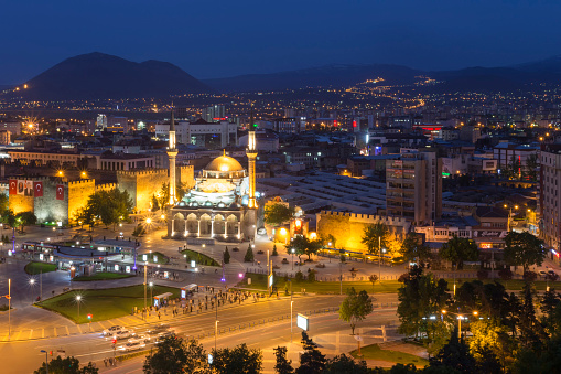 Kayseri, This photo was shot from the city center of Kayseri, Turkey. It located in the center of Turkey.