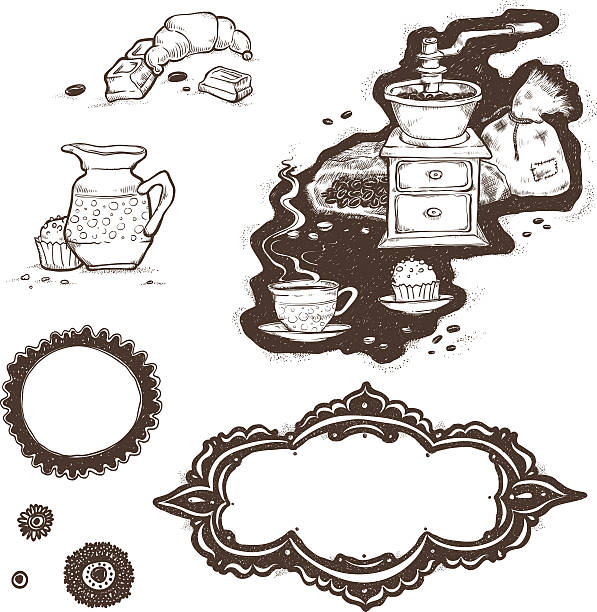 ilustrações, clipart, desenhos animados e ícones de café - backgrounds candy close up collection