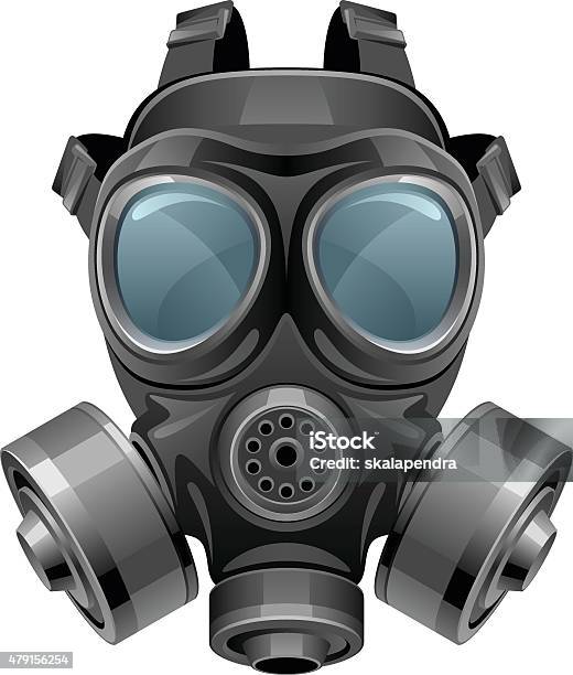 Chemical Mask Stock Illustration - Download Image Now - Gas Mask, Vector, Protective Face Mask