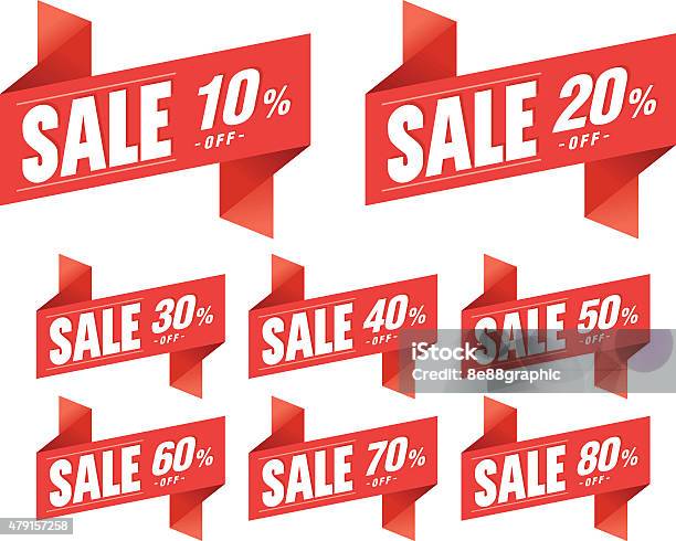 Sale Tags Discount Stock Illustration - Download Image Now - 2015, Billboard Posting, Buying