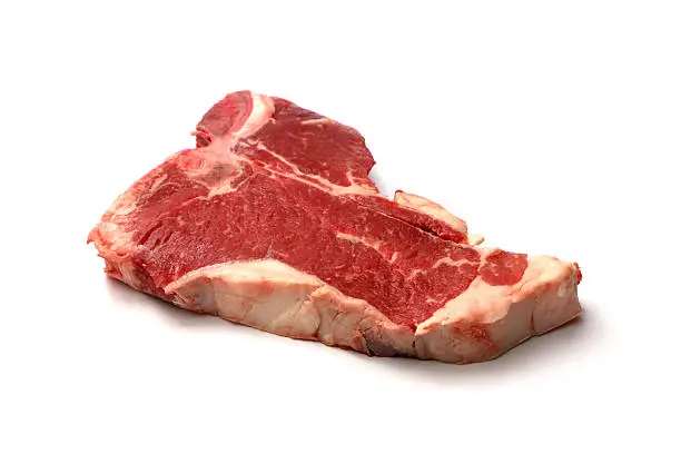 T-Bone steak isolated on a white background