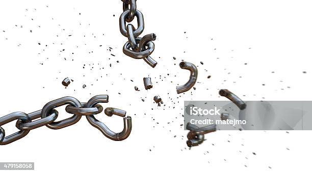 Broken Chain A15 Stock Photo - Download Image Now - Chain - Object, Breaking, Broken