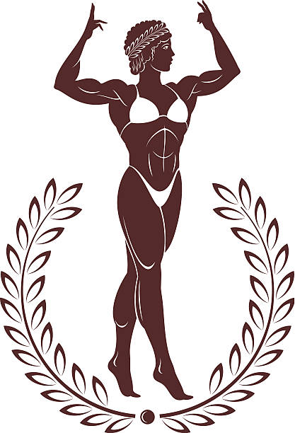 ilustrações de stock, clip art, desenhos animados e ícones de fitness mulher vetores - olympic athlete muscular build winning