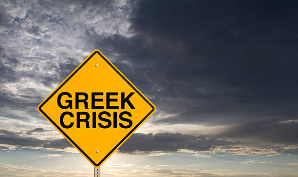 греческий кризис - meltdown currency finance bank стоковые фото и изображения