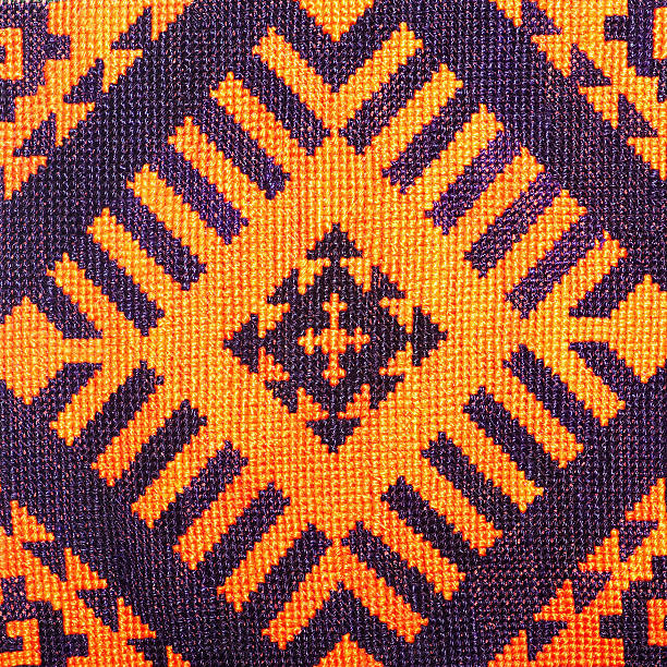 Colorful thai peruvian style rug surface close up. More of this motif & more textiles in my port.