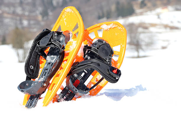 istock two orange snowshoes in mountains in winter 479174772