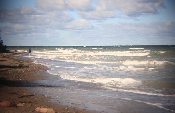 baltic sea at the german island Hiddensee with retro effects