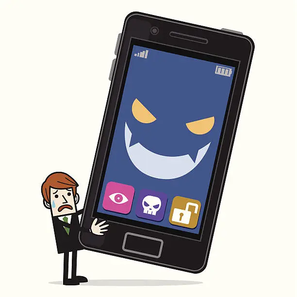 Vector illustration of Smartphone troubles