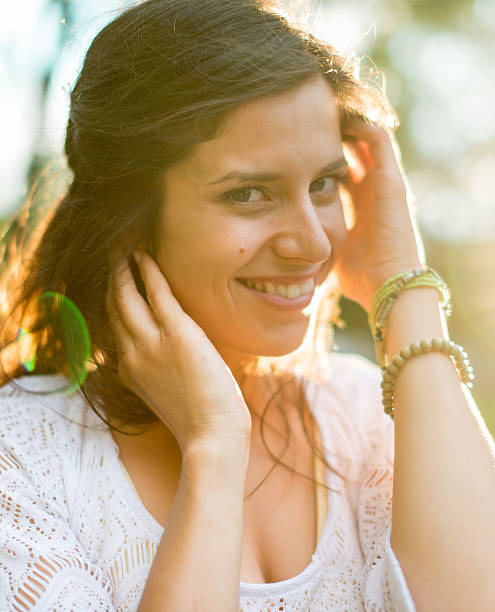 istock Mixed race woman feeling freedom at sunset 479183435