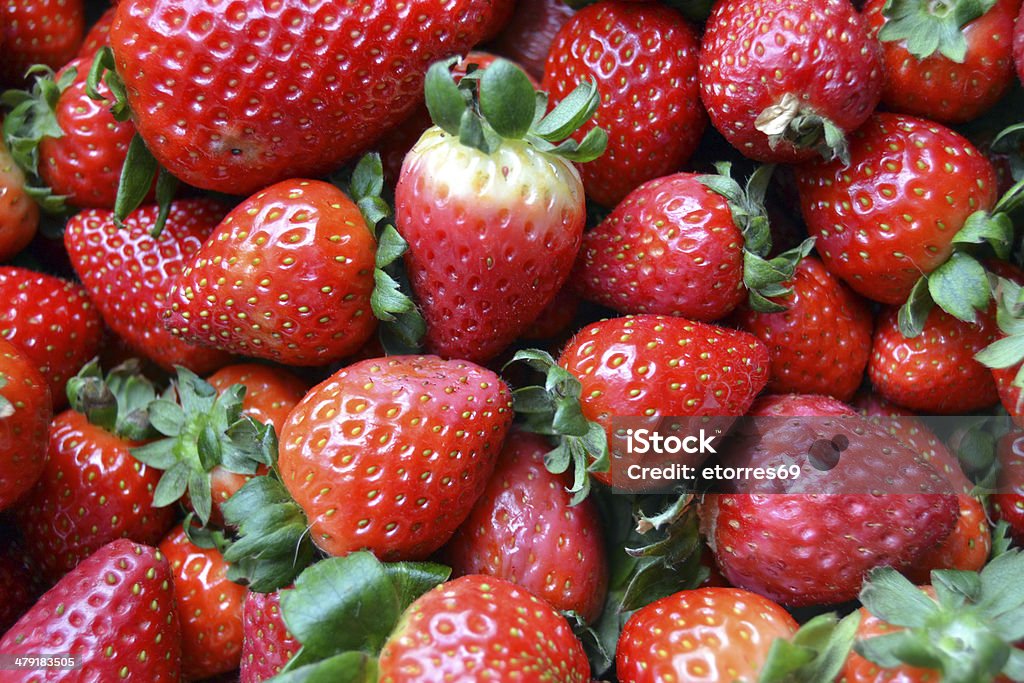 Strawberries Strawberries background Abundance Stock Photo