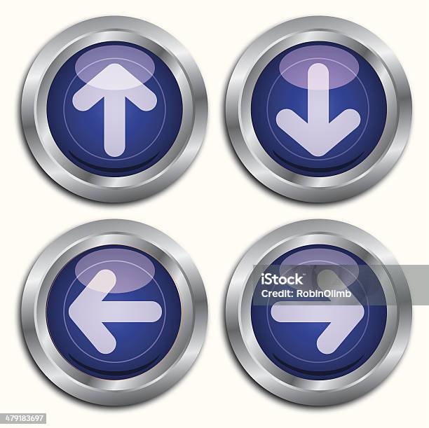 Four Shiny Arrow Buttons Stock Illustration - Download Image Now ...