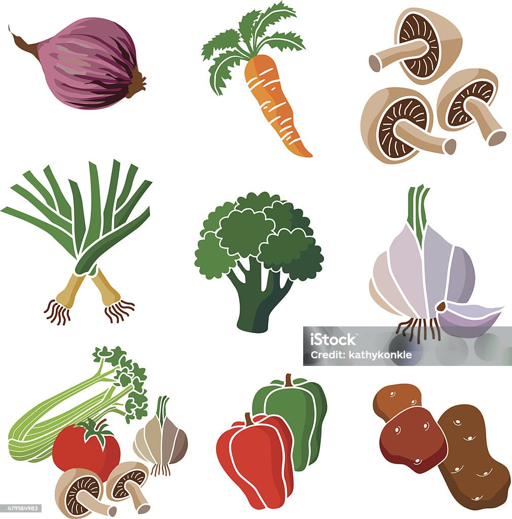 Овощной Набор иконок - Векторна�я графика Болгарский перец роялти-фри