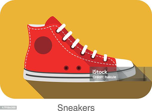 Ilustración de Calzado Estilo Antiguo Zapatillas De Deporte y más Vectores Libres de Derechos de Zapato de tela - Zapato de tela, Correr, Zapatillas de deporte