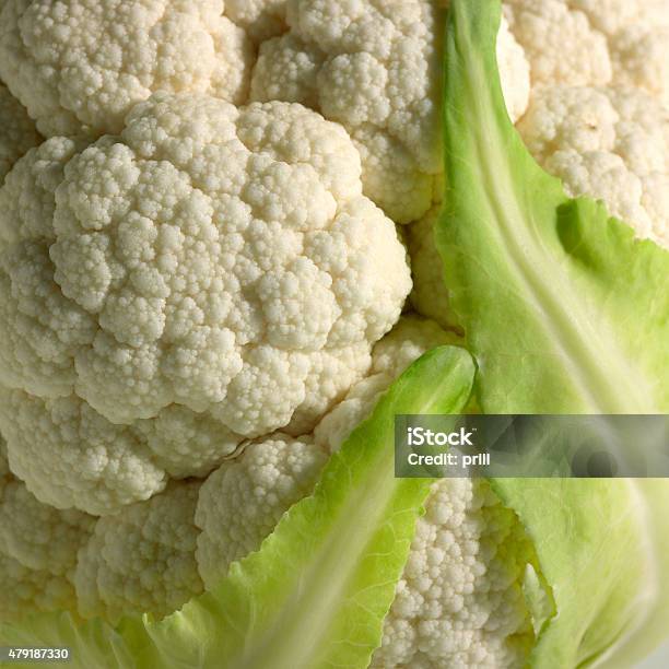 Cauliflower Detail Stock Photo - Download Image Now - 2015, Agriculture, Backgrounds