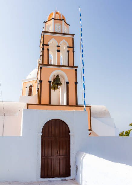 istock Traditional white bell tower at Santorini in Greece 479188615