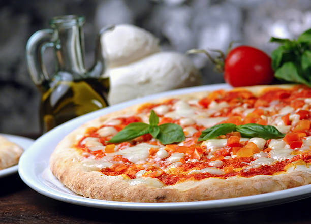 istock Freshly baked tomato and mozzarella pizza 479193971