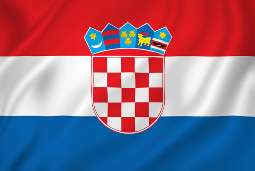 Croatian national flag background texture.