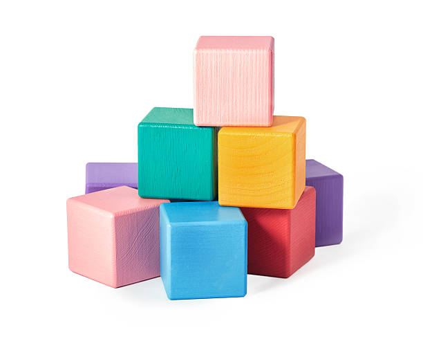 istock Wooden toy blocks on white background 479195426