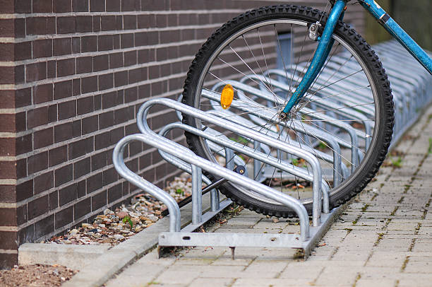 bicycle racks bicycle racks bicycle rack photos stock pictures, royalty-free photos & images