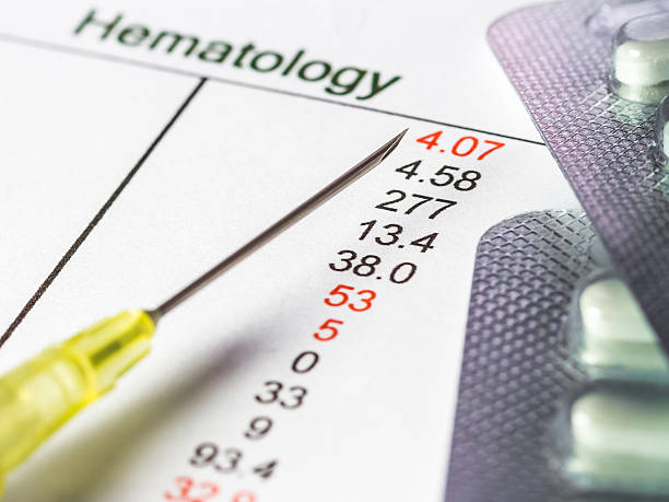 istock blood chemistry report with pills and needle 479198737