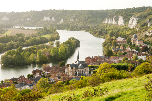 Les Andelys commune on the banks of Seine, Upper Normandy