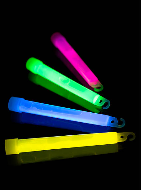 Glow sticks A group of glow sticks,selective focus glow stick stock pictures, royalty-free photos & images