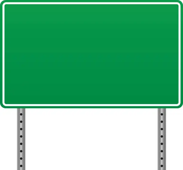 Vector illustration of Blank road sign