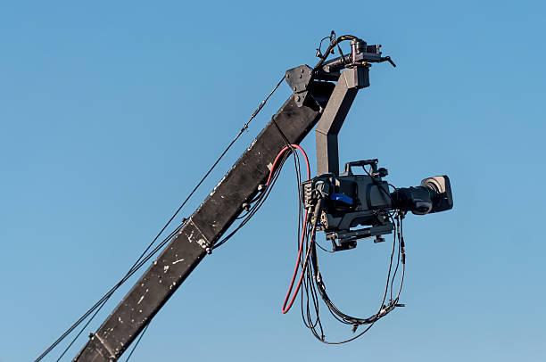 istock professional film camera on the boom 479205593