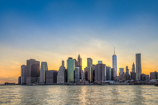 istock New York City Manhattan downtown skyline at sunset 479209942