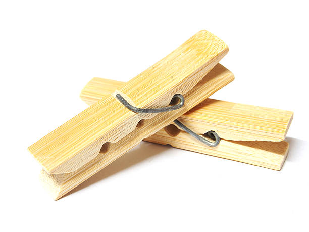 istock Wooden clothes pin isolated on white background 479211290