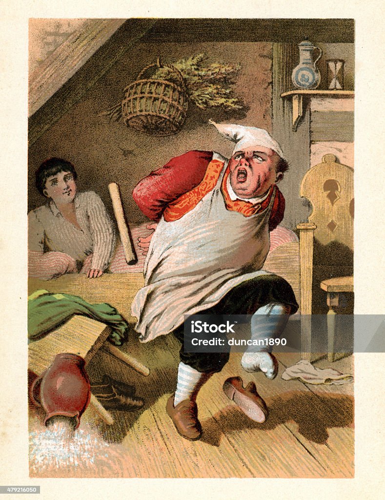 Wünschen-Tisch, Gold-Ass und Cudgel im Sack - Lizenzfrei 19. Jahrhundert Stock-Illustration