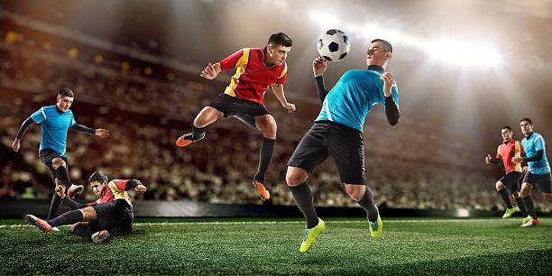 istock Soccer players fighting for ball in midair 479216573