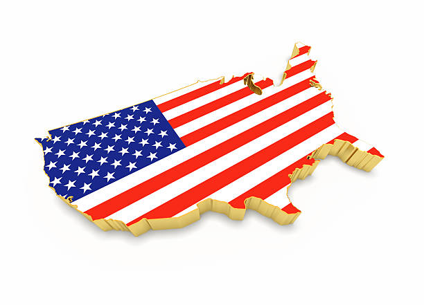 istock USA map with golden border 479222217