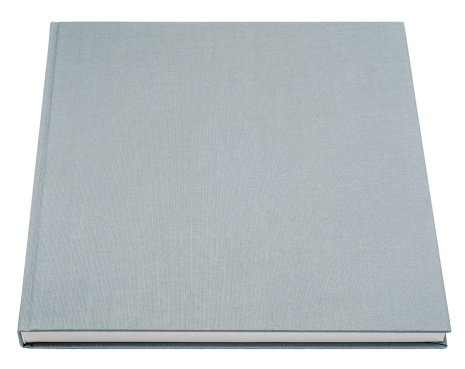 Grey book isolated on white