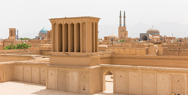 istock Panoramic view of badgirs and mosques of Yazd, Iran 479225468