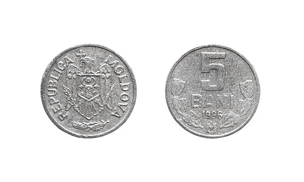 istock Coin Moldova - 5 bani (cents) on white background 479226954