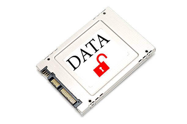 conceito de dados não garantidos unidade - open harddisk flash imagens e fotografias de stock