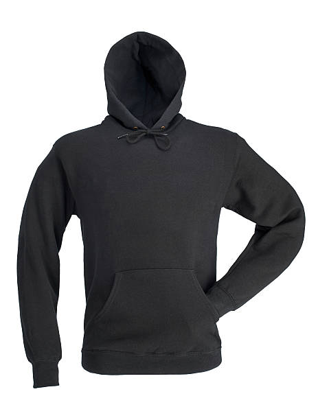 istock Black hood shirt on white background 479227679