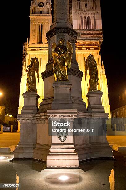 Foto de Catedral De Zagreb Croácia e mais fotos de stock de Noite - Noite, Zagreb, Anjo