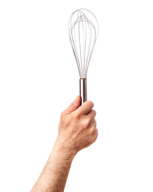 Hand Holding Kitchen Tools Wire Wisk Stock Photo - Download Image Now -  Wire Whisk, Body Part, Cut Out - iStock