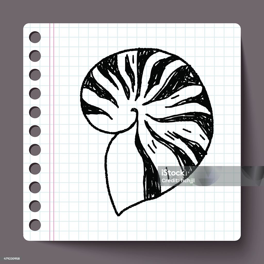 Shell Doodle Stock Illustration - Download Image Now - 2015, Animal ...