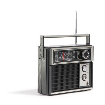 Retro 80s portable radio.