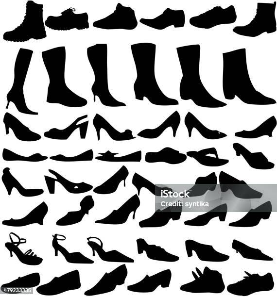 Vector Boots Stock Illustration - Download Image Now - Art, Art And Craft, Black Color