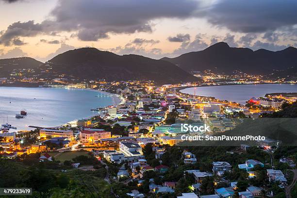 Philipsburg Sint Maarten Foto de stock y más banco de imágenes de Isla de San Martín - Caribe - Isla de San Martín - Caribe, Noche, Aire libre