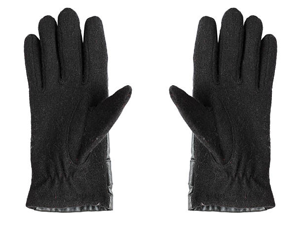 istock Black leather gloves isolated on white background 479234741