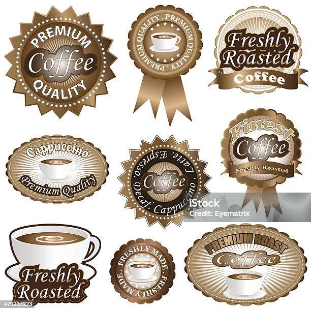Coffee Labels Stock Illustration - Download Image Now - Advertisement, Award Ribbon, Badge