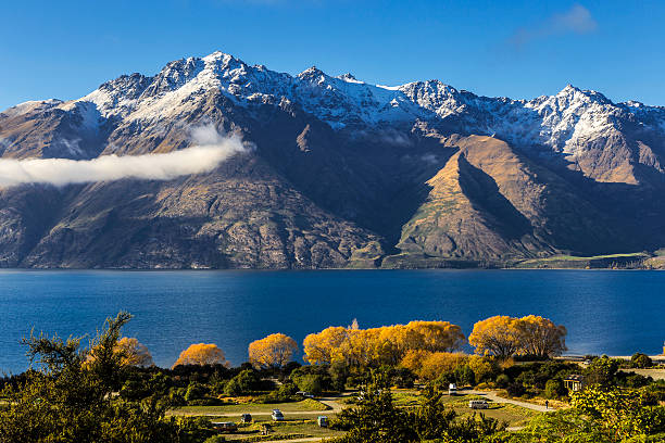 view of Lake Wakatipu stock photo