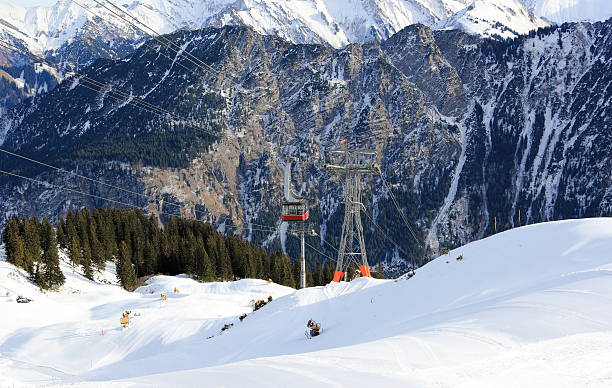 the fellhorn горы зимой. альпы, германия. - cannon mountain стоковые фото и изображения