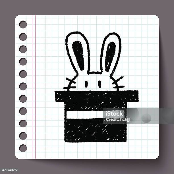 Draw Magical Rabbits Magic Rabbit Doodle Drawing Stock Illustration - Download Image Now ...